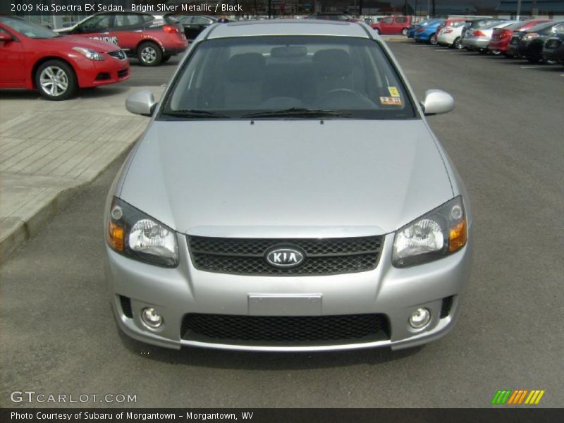 Bright Silver Metallic / Black 2009 Kia Spectra EX Sedan