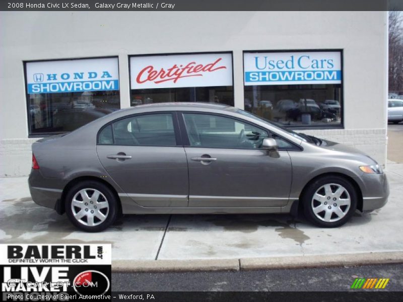 Galaxy Gray Metallic / Gray 2008 Honda Civic LX Sedan