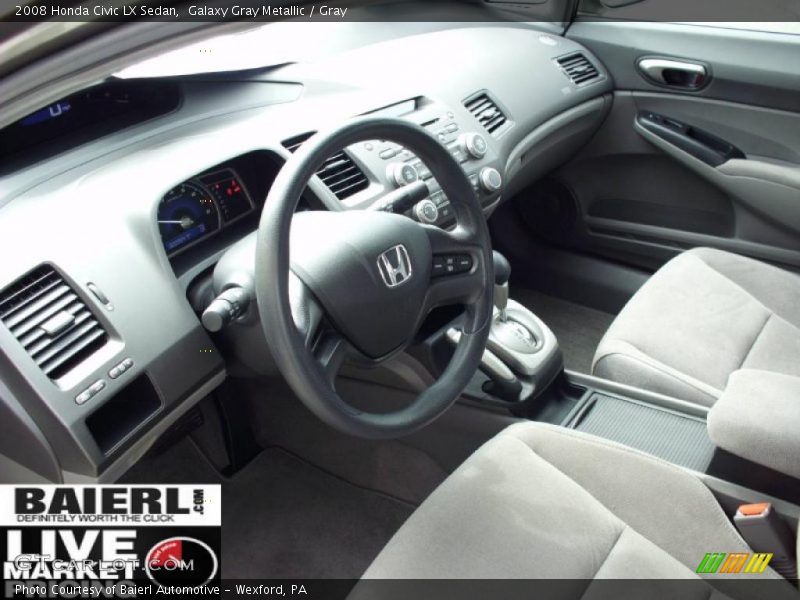 Galaxy Gray Metallic / Gray 2008 Honda Civic LX Sedan