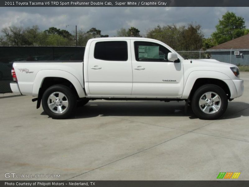 Super White / Graphite Gray 2011 Toyota Tacoma V6 TRD Sport PreRunner Double Cab