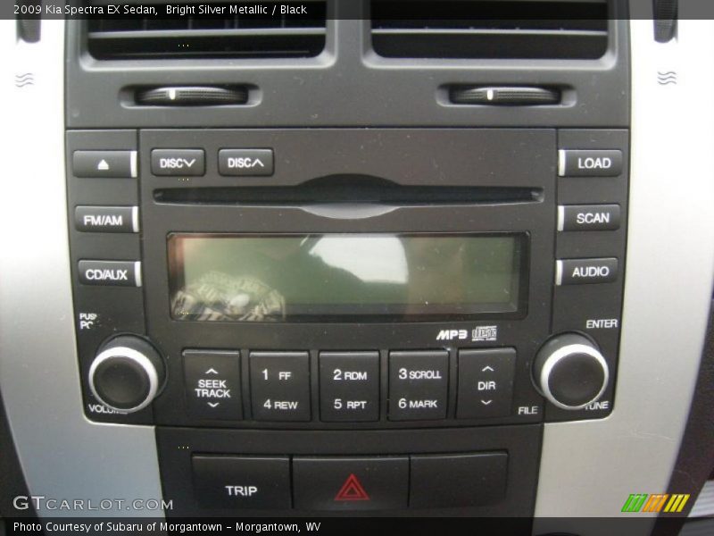 Bright Silver Metallic / Black 2009 Kia Spectra EX Sedan