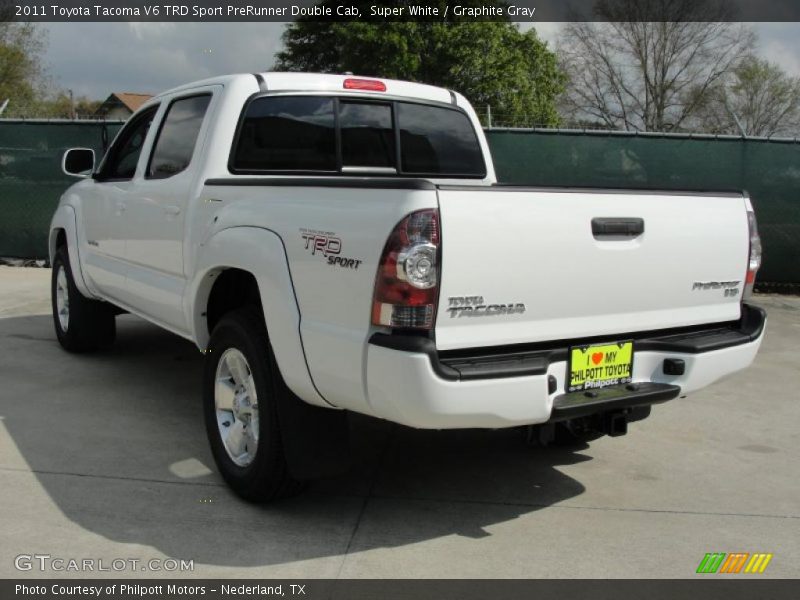 Super White / Graphite Gray 2011 Toyota Tacoma V6 TRD Sport PreRunner Double Cab