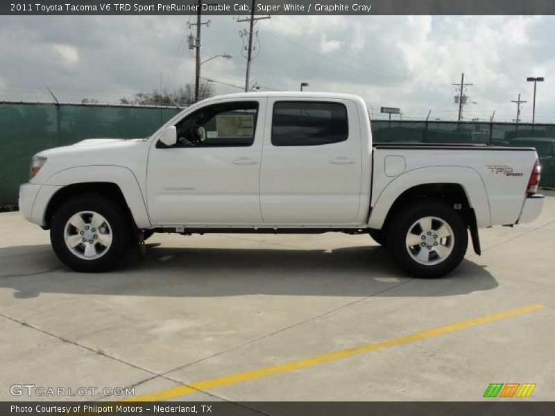 Super White / Graphite Gray 2011 Toyota Tacoma V6 TRD Sport PreRunner Double Cab