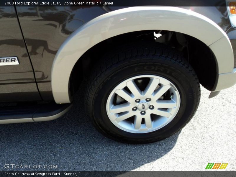 Stone Green Metallic / Camel 2008 Ford Explorer Eddie Bauer