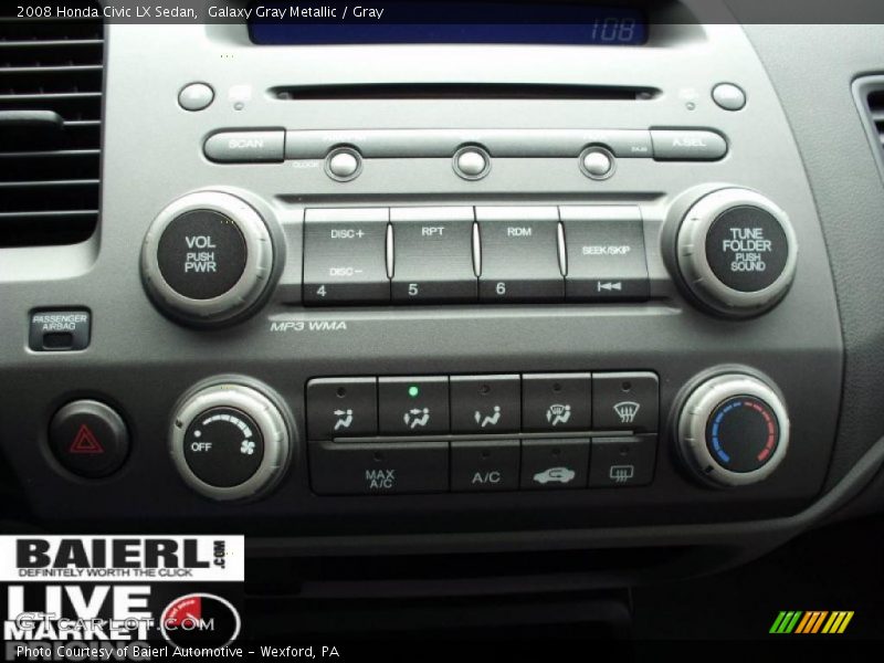 Galaxy Gray Metallic / Gray 2008 Honda Civic LX Sedan