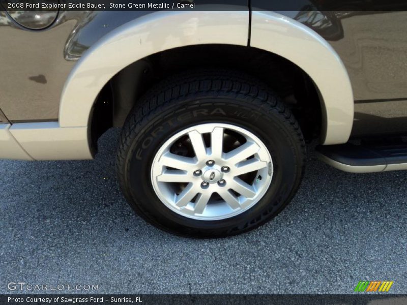 Stone Green Metallic / Camel 2008 Ford Explorer Eddie Bauer