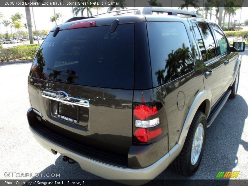 Stone Green Metallic / Camel 2008 Ford Explorer Eddie Bauer