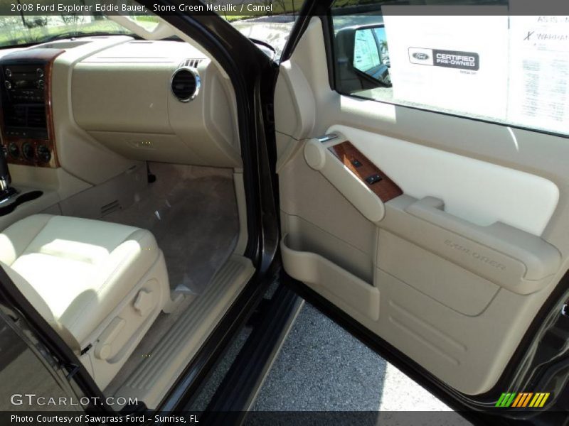 Stone Green Metallic / Camel 2008 Ford Explorer Eddie Bauer