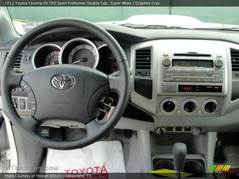 Super White / Graphite Gray 2011 Toyota Tacoma V6 TRD Sport PreRunner Double Cab