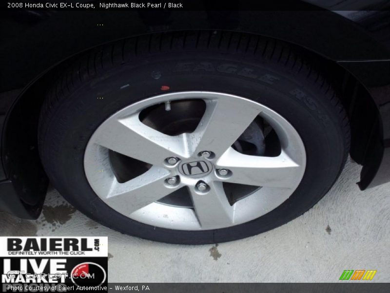 Nighthawk Black Pearl / Black 2008 Honda Civic EX-L Coupe