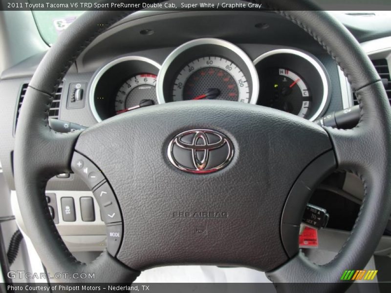 Super White / Graphite Gray 2011 Toyota Tacoma V6 TRD Sport PreRunner Double Cab