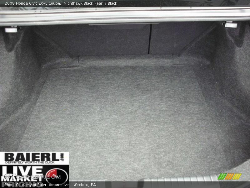 Nighthawk Black Pearl / Black 2008 Honda Civic EX-L Coupe