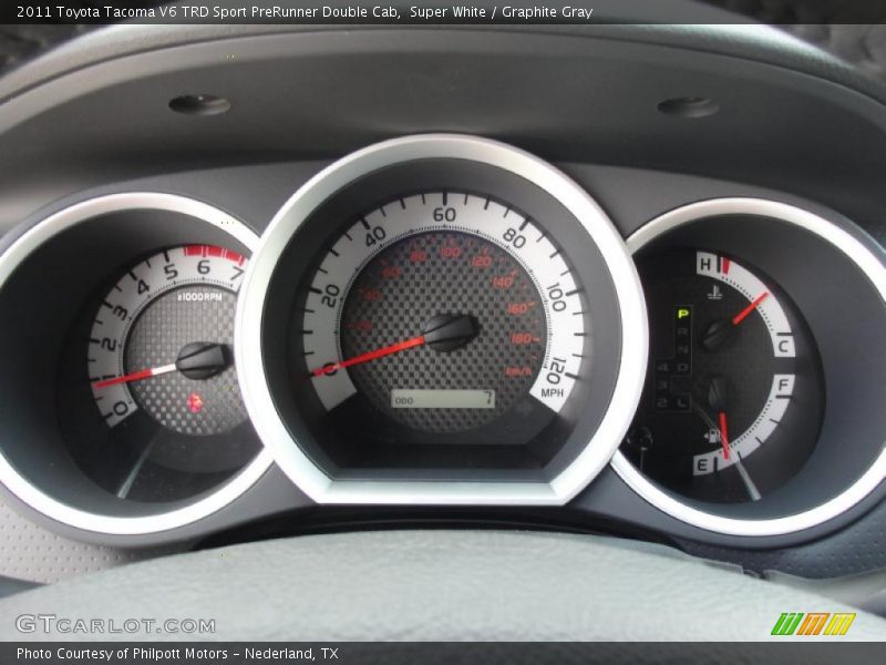 Super White / Graphite Gray 2011 Toyota Tacoma V6 TRD Sport PreRunner Double Cab