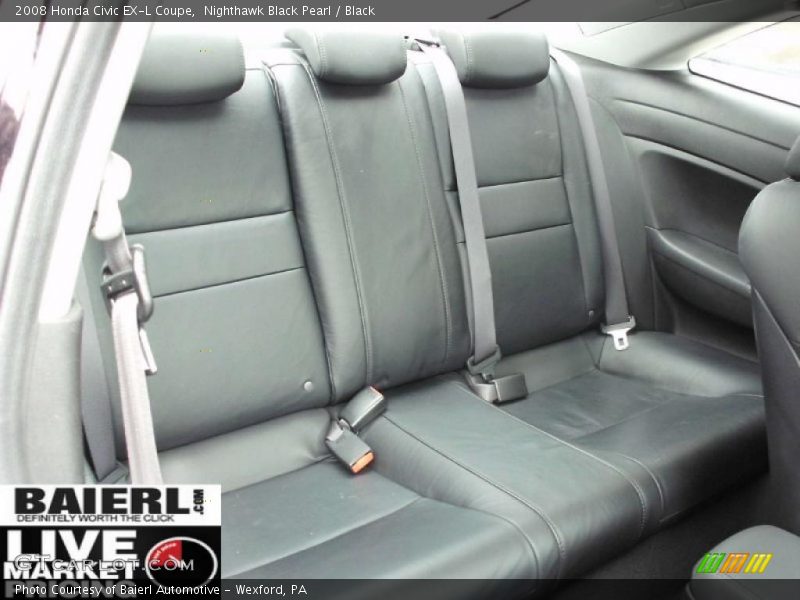 Nighthawk Black Pearl / Black 2008 Honda Civic EX-L Coupe