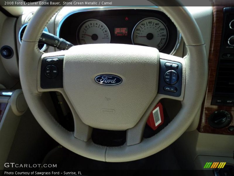 Stone Green Metallic / Camel 2008 Ford Explorer Eddie Bauer