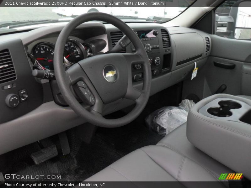 Dark Titanium Interior - 2011 Silverado 2500HD Regular Cab Chassis 