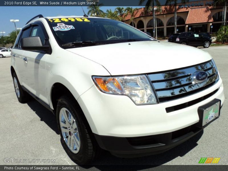 White Suede / Medium Light Stone 2010 Ford Edge SE