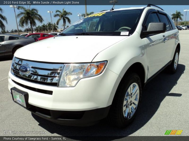 White Suede / Medium Light Stone 2010 Ford Edge SE