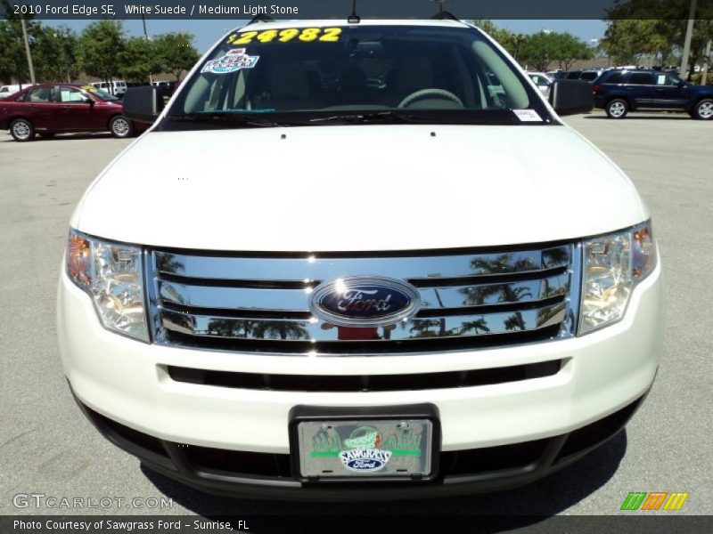 White Suede / Medium Light Stone 2010 Ford Edge SE