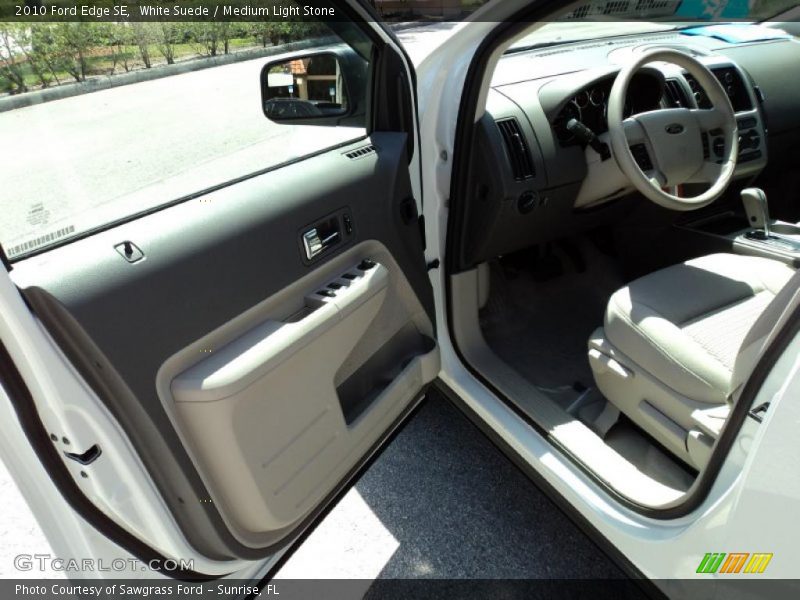 White Suede / Medium Light Stone 2010 Ford Edge SE