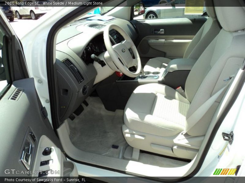 White Suede / Medium Light Stone 2010 Ford Edge SE