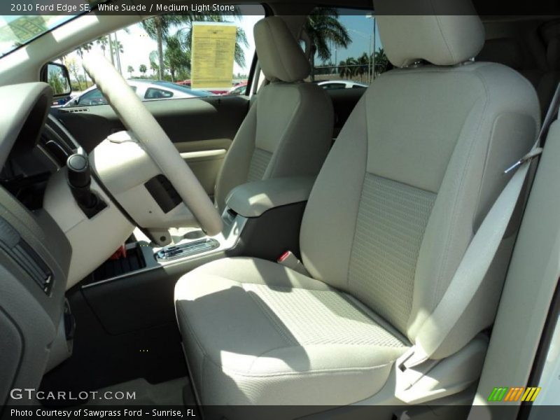 White Suede / Medium Light Stone 2010 Ford Edge SE