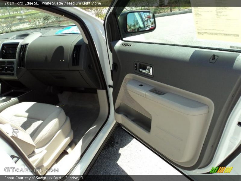 White Suede / Medium Light Stone 2010 Ford Edge SE