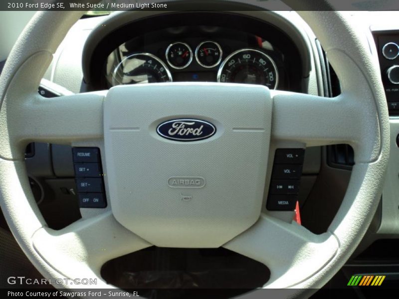 White Suede / Medium Light Stone 2010 Ford Edge SE