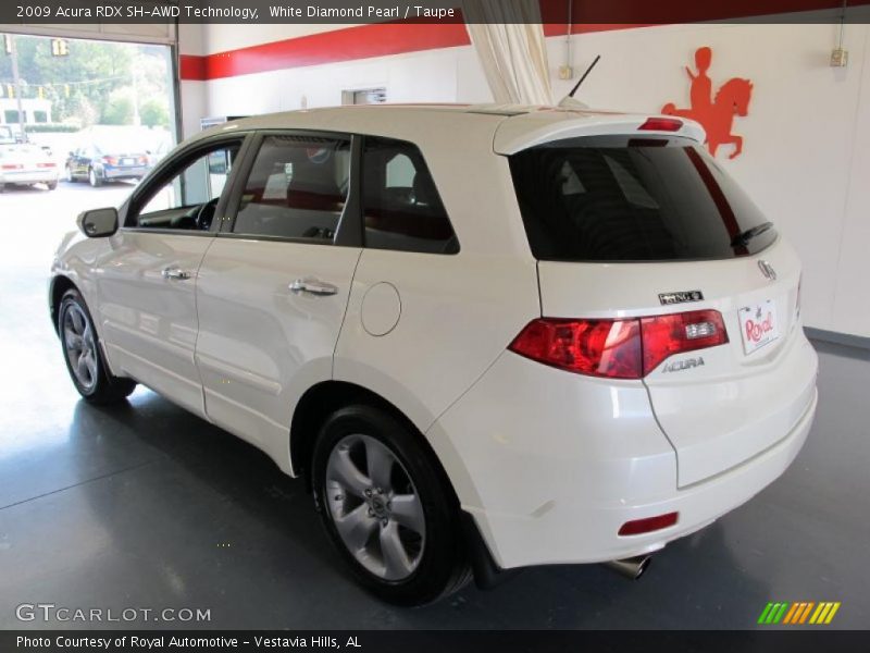 White Diamond Pearl / Taupe 2009 Acura RDX SH-AWD Technology