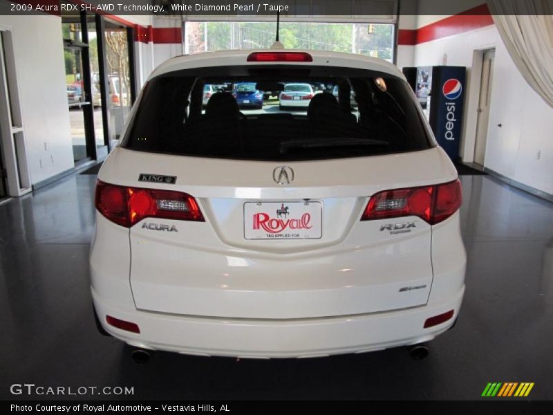 White Diamond Pearl / Taupe 2009 Acura RDX SH-AWD Technology