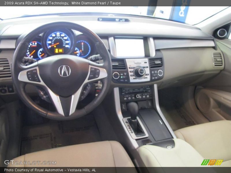 White Diamond Pearl / Taupe 2009 Acura RDX SH-AWD Technology