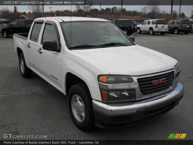 Summit White / Pewter 2005 GMC Canyon SLE Crew Cab