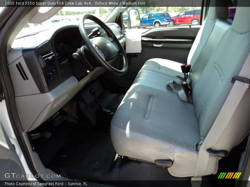 Oxford White / Medium Flint 2005 Ford F350 Super Duty FX4 Crew Cab 4x4