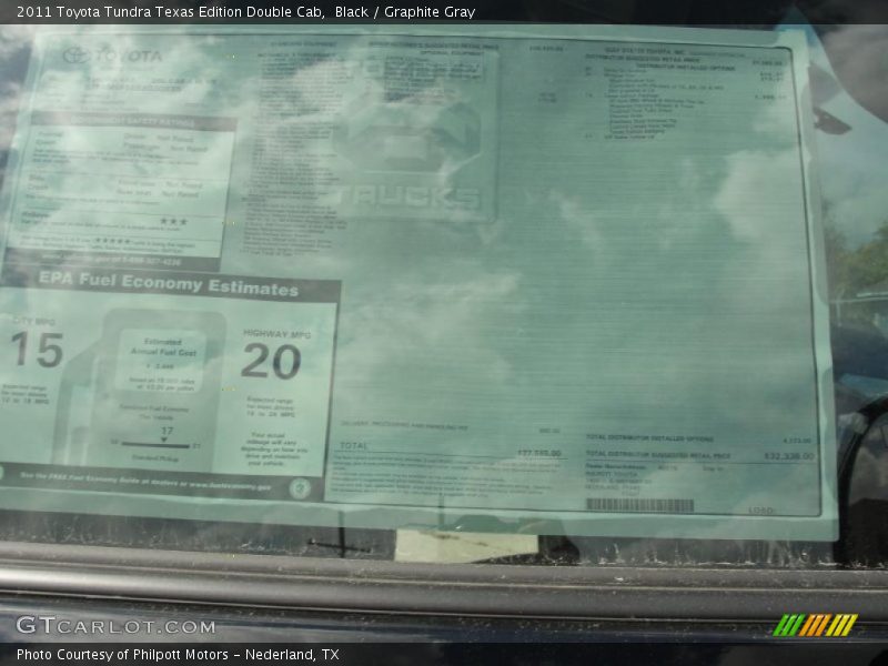 Black / Graphite Gray 2011 Toyota Tundra Texas Edition Double Cab