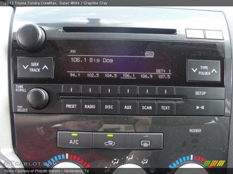 Super White / Graphite Gray 2011 Toyota Tundra CrewMax