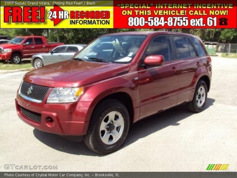 Shining Red Pearl / Black 2007 Suzuki Grand Vitara