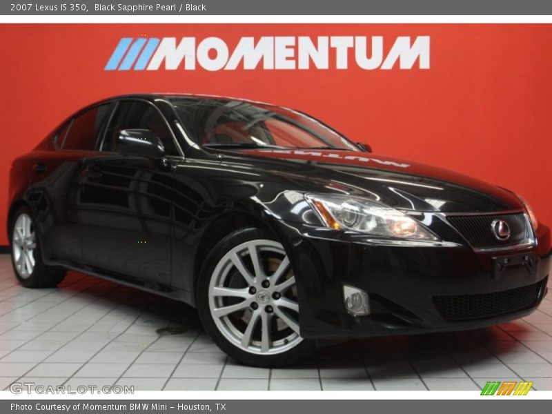 Black Sapphire Pearl / Black 2007 Lexus IS 350