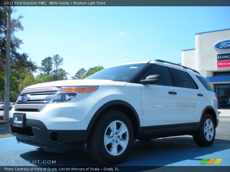 White Suede / Medium Light Stone 2011 Ford Explorer FWD