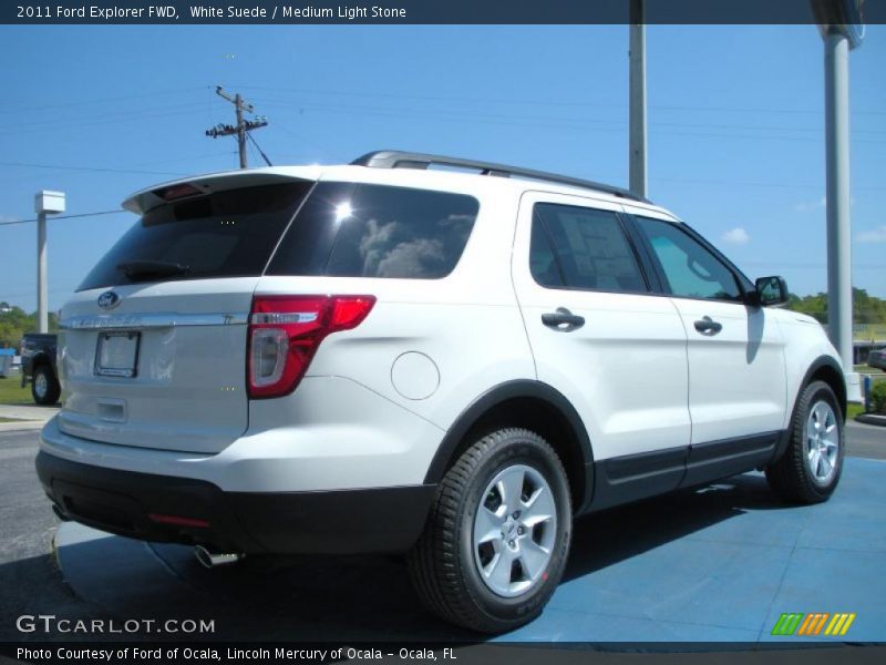 White Suede / Medium Light Stone 2011 Ford Explorer FWD