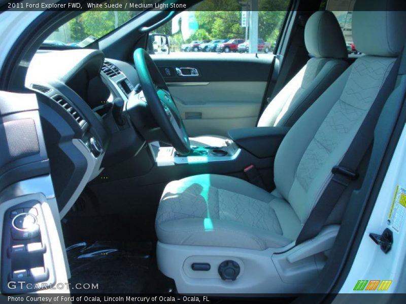 White Suede / Medium Light Stone 2011 Ford Explorer FWD