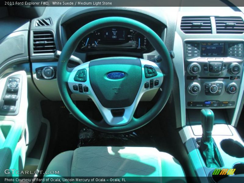 White Suede / Medium Light Stone 2011 Ford Explorer FWD