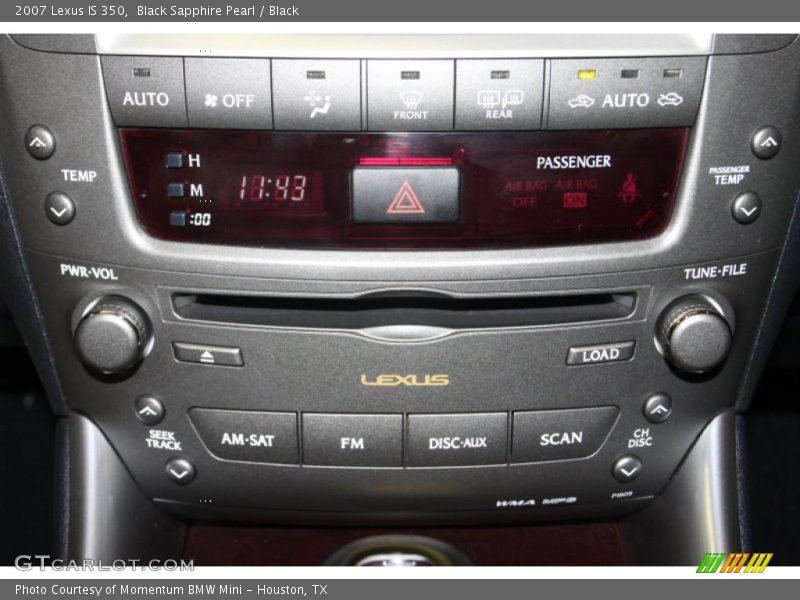 Black Sapphire Pearl / Black 2007 Lexus IS 350