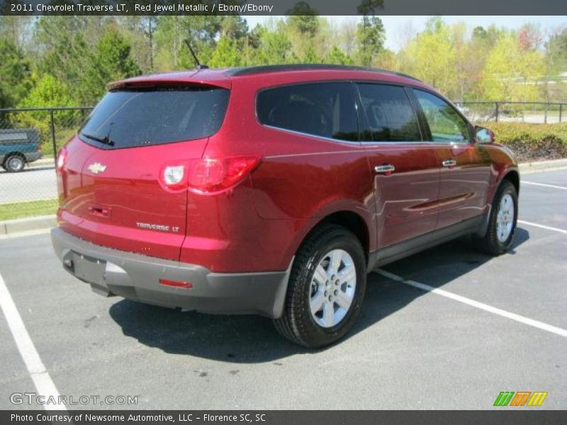 Red Jewel Metallic / Ebony/Ebony 2011 Chevrolet Traverse LT