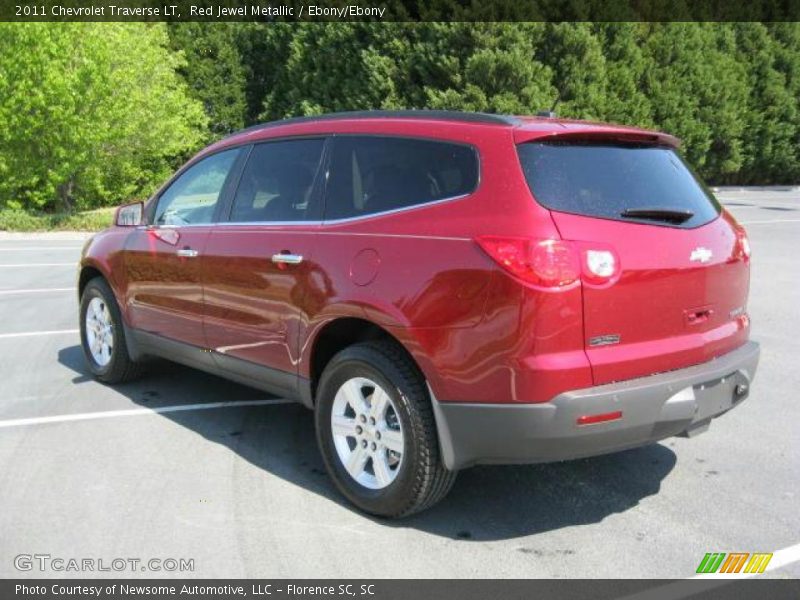 Red Jewel Metallic / Ebony/Ebony 2011 Chevrolet Traverse LT