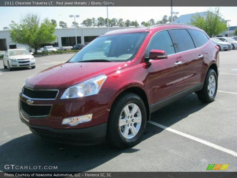 Red Jewel Metallic / Ebony/Ebony 2011 Chevrolet Traverse LT