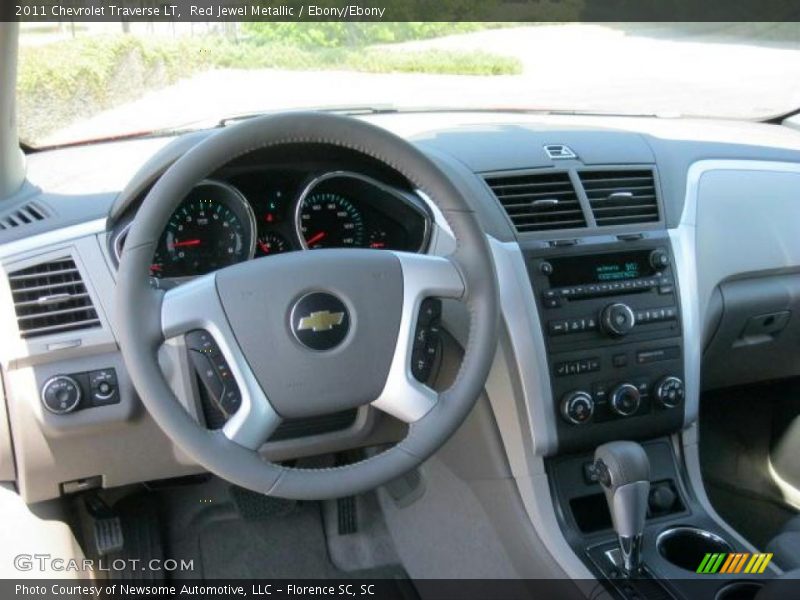 Red Jewel Metallic / Ebony/Ebony 2011 Chevrolet Traverse LT