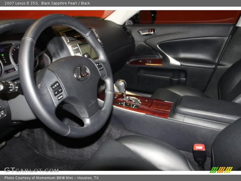 Black Sapphire Pearl / Black 2007 Lexus IS 350