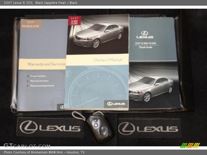 Black Sapphire Pearl / Black 2007 Lexus IS 350