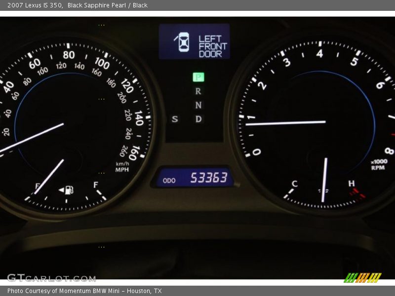 Black Sapphire Pearl / Black 2007 Lexus IS 350
