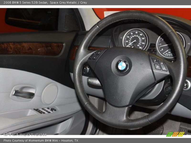 Space Grey Metallic / Grey 2008 BMW 5 Series 528i Sedan